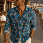 Camisa Estampada Hojas