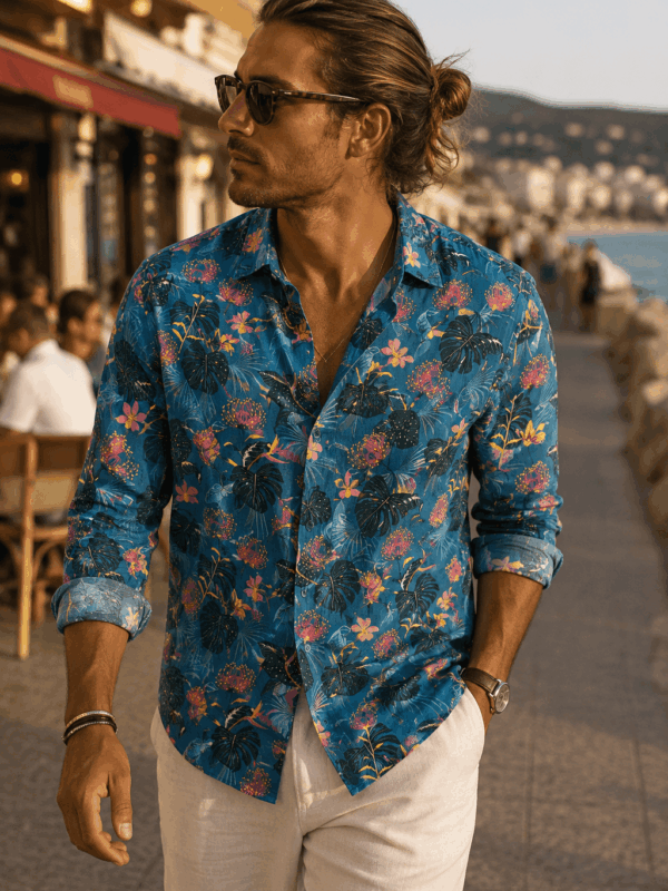 Camisa Estampada Hojas